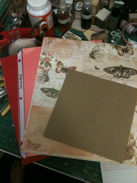 Mariposa paper and Stampin' Up! card stock